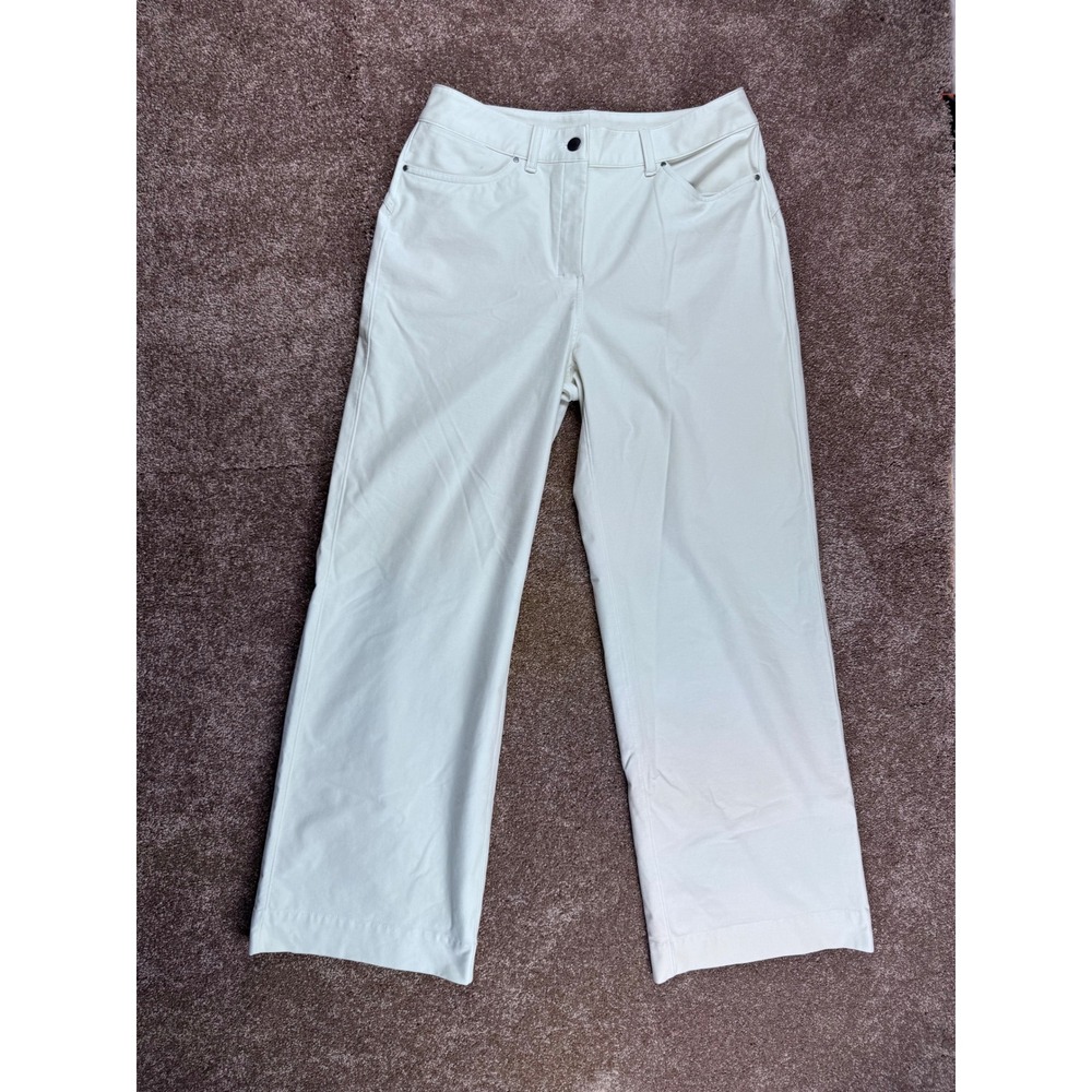 Lululemon City Sleek 5 Pocket Wide Leg Pant Light Ivory LW5ENJS Size 29